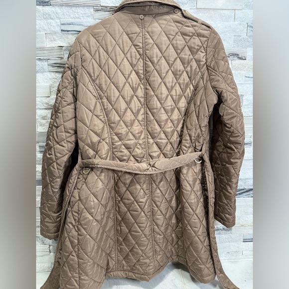 Michael Kors Women's Quilted Belted Coat Anorak Truffle SZ-M - Picture 9 of 12
